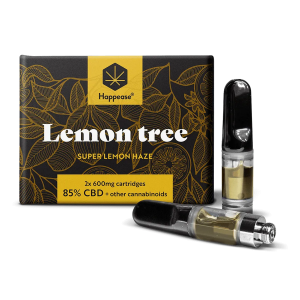 Happease Vape Refills 85% Cannabinoids CBD-CBG-CBN Lemon Tree 2-Pack